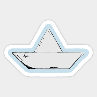 Bye paper boat Sticker